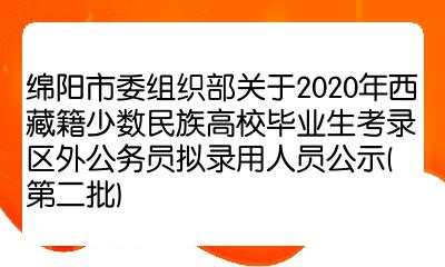 2020年西藏籍少数民族高校毕业生考录区外公务员拟录用人员公示第二批